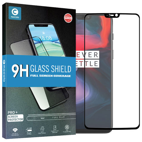 Mocolo Full Coverage Tempered Glass Screen Protector for OnePlus 6 - Black